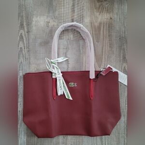 Lacoste Large Shopping Bag - Burgundy